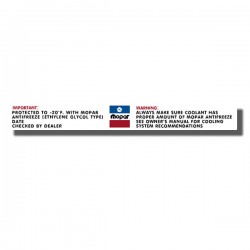 Important Info Decal Dodge D100-